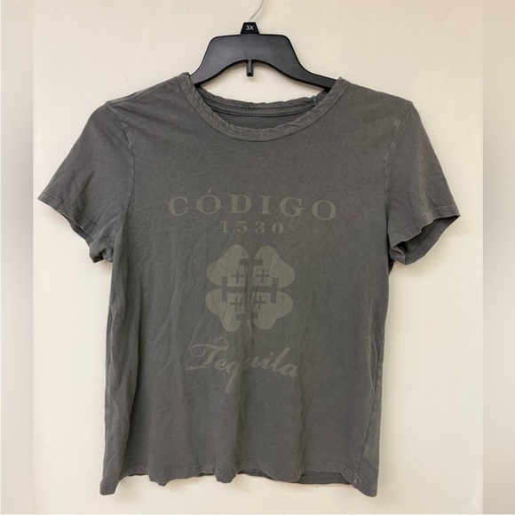 Lucky Brand Codigo Tequila Gray Graphic Tee Size Large - Picture 1 of 3